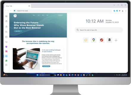 The Wave Browser split view in action, offering new ways to multitask with increased efficiency
