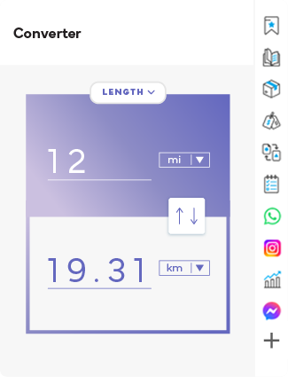 Wave Browser's sidebar file conversion tool, enabling you to switch interchangeably between two measurement units on the fly.